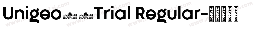 Unigeo64Trial Regular字体转换